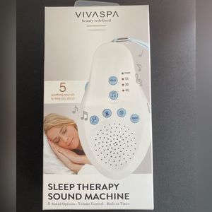 New Sleep Therapy Sound Machine 5 Sound Options, Volume Control, Built-in timer